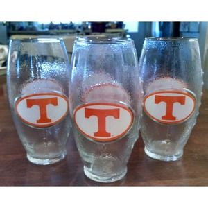 University Of Tennessee Football Design Drinking Glasses VOLS Set of 4